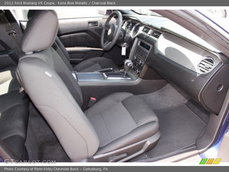 Kona Blue Metallic / Charcoal Black 2011 Ford Mustang V6 Coupe