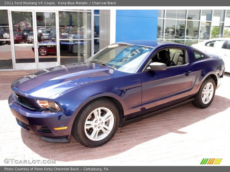 Kona Blue Metallic / Charcoal Black 2011 Ford Mustang V6 Coupe