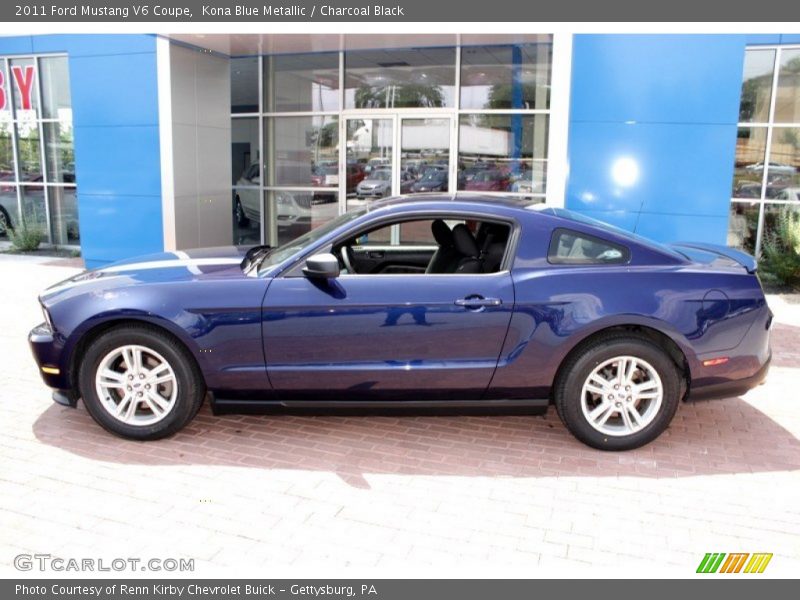 Kona Blue Metallic / Charcoal Black 2011 Ford Mustang V6 Coupe