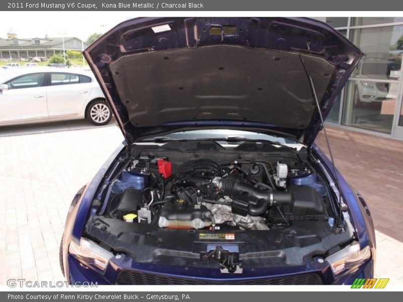 Kona Blue Metallic / Charcoal Black 2011 Ford Mustang V6 Coupe