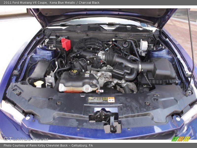 Kona Blue Metallic / Charcoal Black 2011 Ford Mustang V6 Coupe