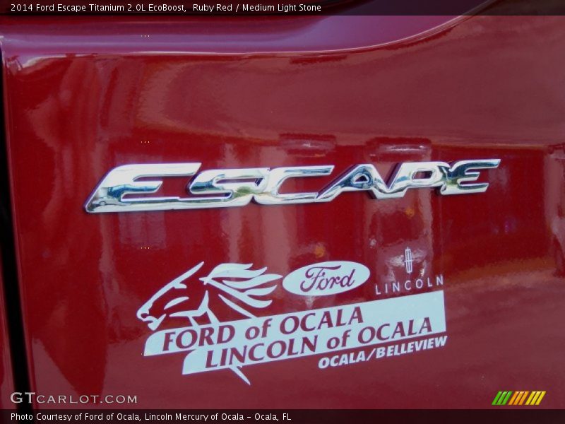 Ruby Red / Medium Light Stone 2014 Ford Escape Titanium 2.0L EcoBoost