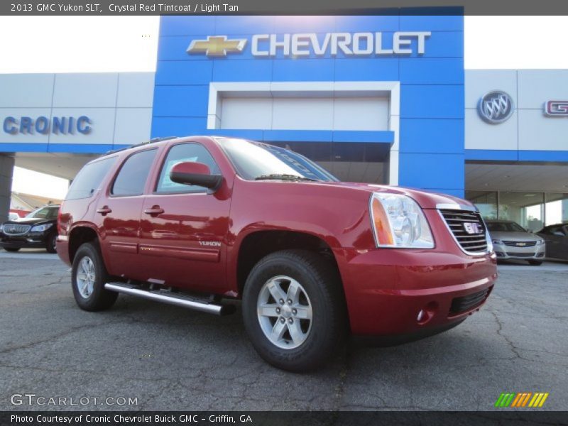 Crystal Red Tintcoat / Light Tan 2013 GMC Yukon SLT