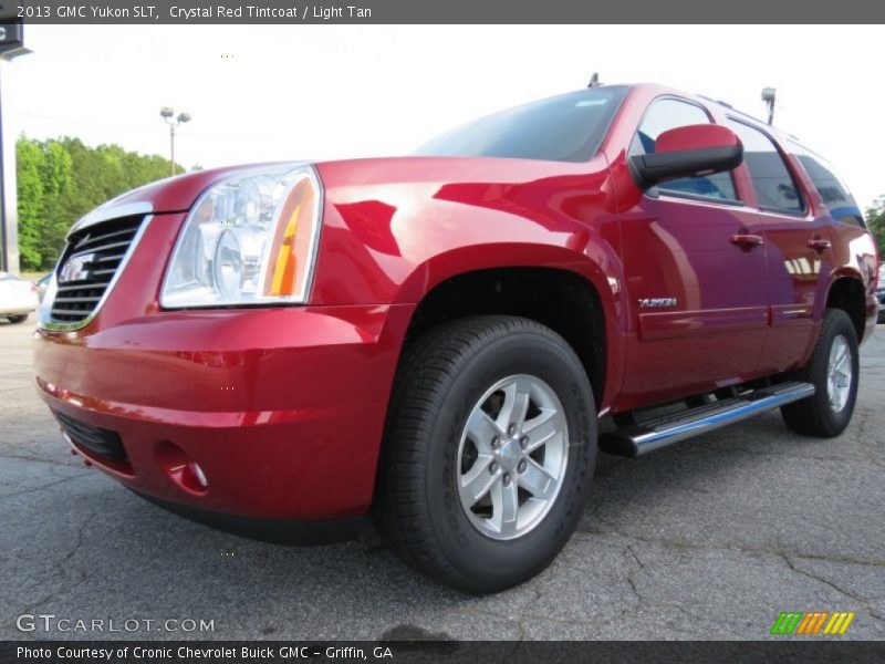 Crystal Red Tintcoat / Light Tan 2013 GMC Yukon SLT