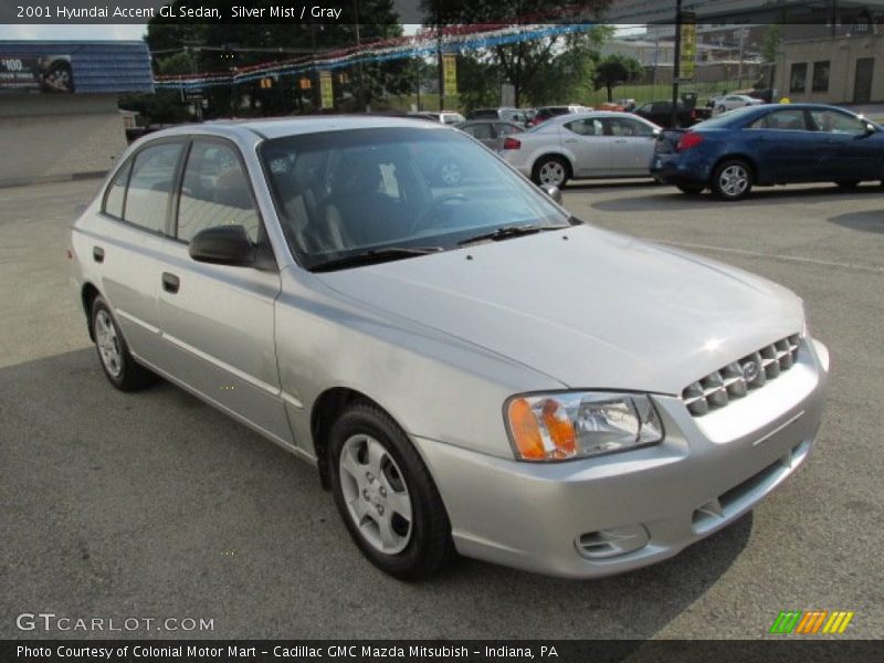 Silver Mist / Gray 2001 Hyundai Accent GL Sedan