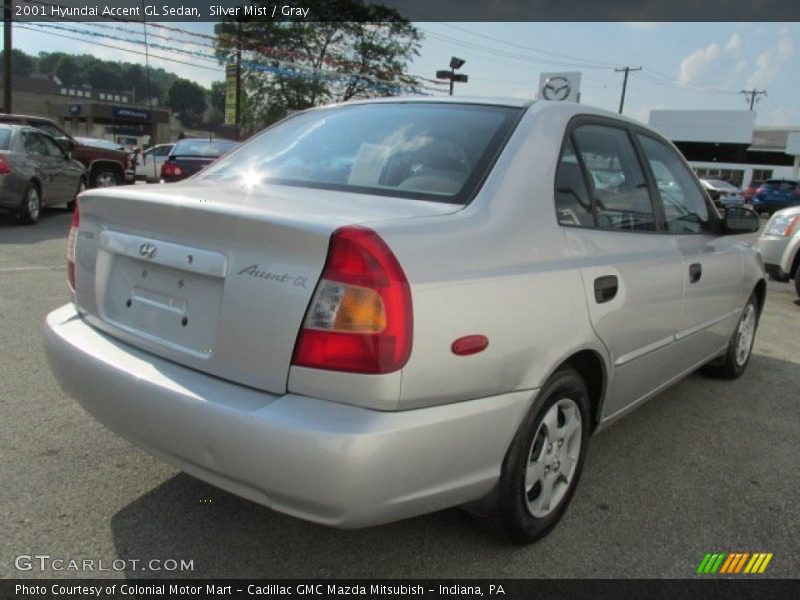 Silver Mist / Gray 2001 Hyundai Accent GL Sedan