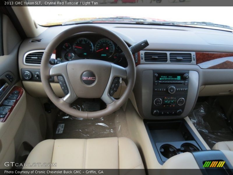 Crystal Red Tintcoat / Light Tan 2013 GMC Yukon SLT