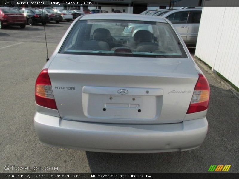 Silver Mist / Gray 2001 Hyundai Accent GL Sedan