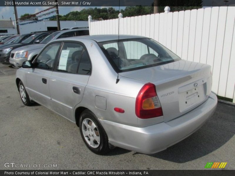 Silver Mist / Gray 2001 Hyundai Accent GL Sedan