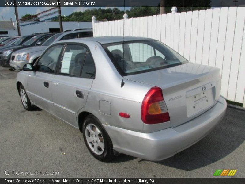 Silver Mist / Gray 2001 Hyundai Accent GL Sedan