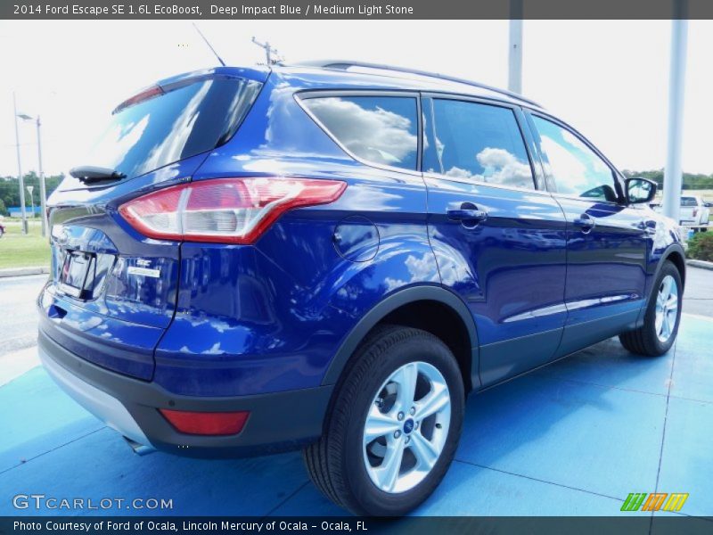 Deep Impact Blue / Medium Light Stone 2014 Ford Escape SE 1.6L EcoBoost