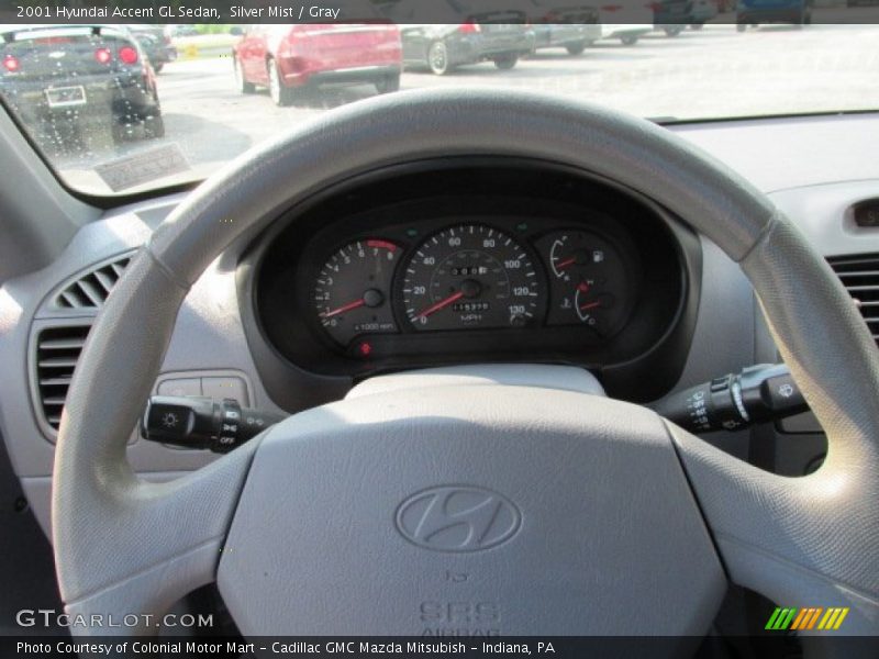 Silver Mist / Gray 2001 Hyundai Accent GL Sedan