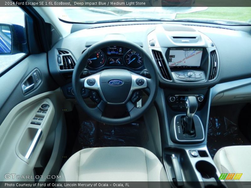 Deep Impact Blue / Medium Light Stone 2014 Ford Escape SE 1.6L EcoBoost