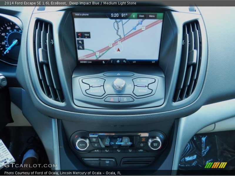 Deep Impact Blue / Medium Light Stone 2014 Ford Escape SE 1.6L EcoBoost