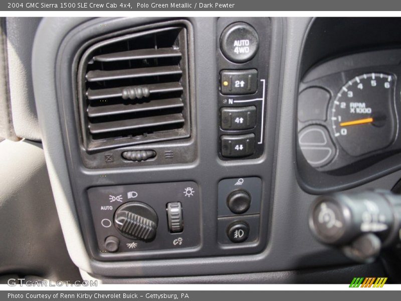 Polo Green Metallic / Dark Pewter 2004 GMC Sierra 1500 SLE Crew Cab 4x4