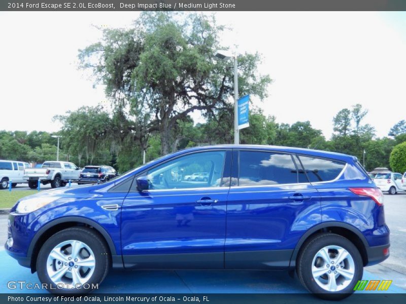 Deep Impact Blue / Medium Light Stone 2014 Ford Escape SE 2.0L EcoBoost