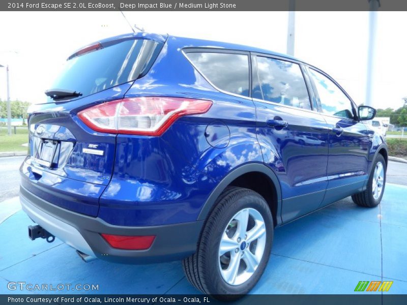 Deep Impact Blue / Medium Light Stone 2014 Ford Escape SE 2.0L EcoBoost