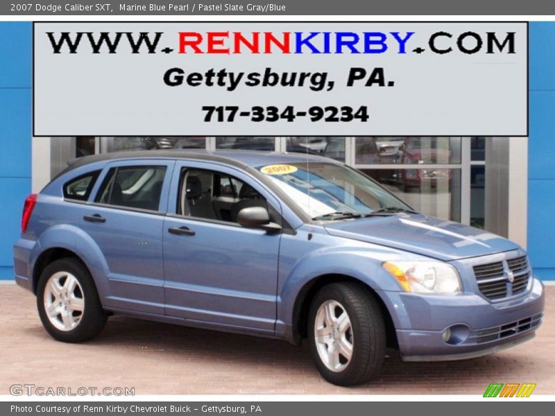 Marine Blue Pearl / Pastel Slate Gray/Blue 2007 Dodge Caliber SXT