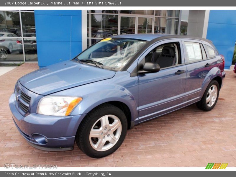 Marine Blue Pearl / Pastel Slate Gray/Blue 2007 Dodge Caliber SXT