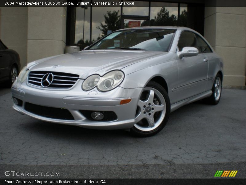 Brilliant Silver Metallic / Charcoal 2004 Mercedes-Benz CLK 500 Coupe