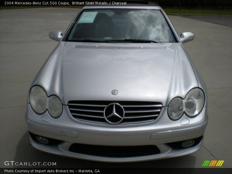 Brilliant Silver Metallic / Charcoal 2004 Mercedes-Benz CLK 500 Coupe