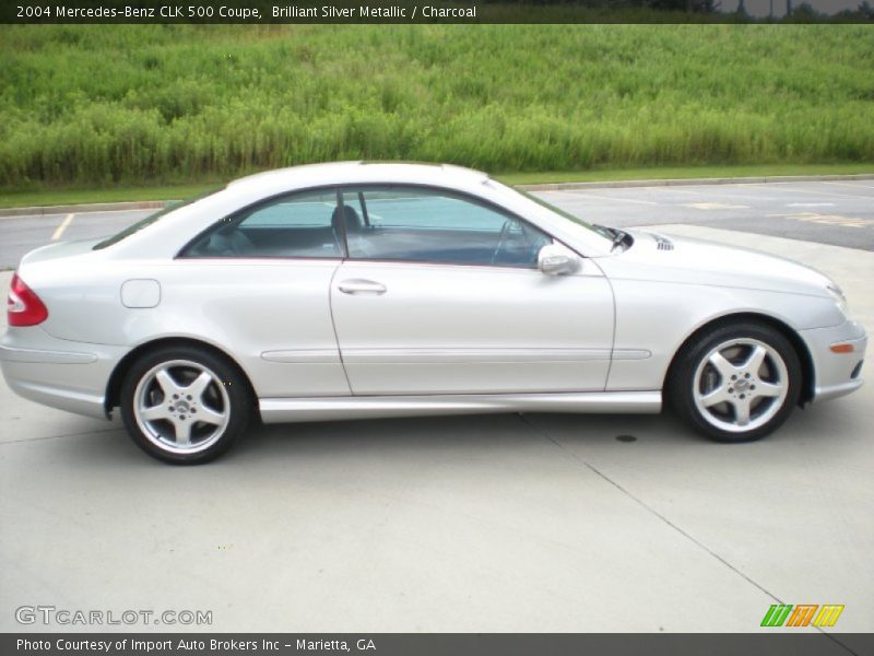 Brilliant Silver Metallic / Charcoal 2004 Mercedes-Benz CLK 500 Coupe