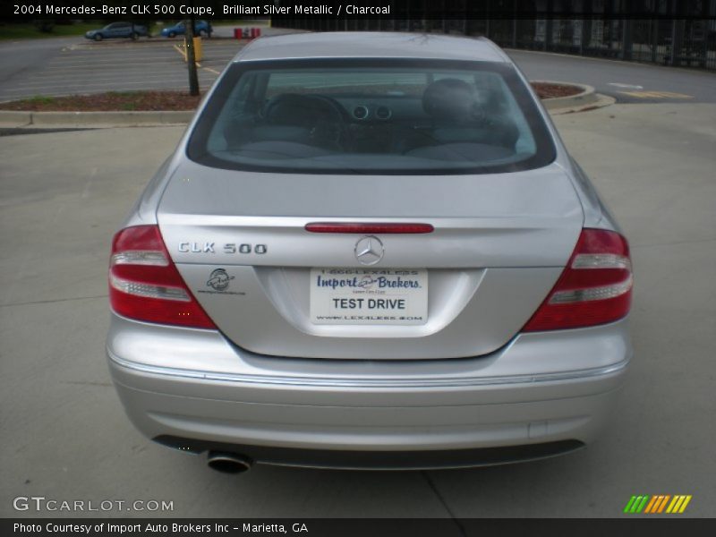 Brilliant Silver Metallic / Charcoal 2004 Mercedes-Benz CLK 500 Coupe