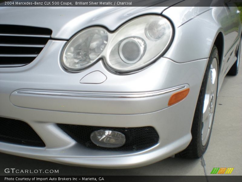 Brilliant Silver Metallic / Charcoal 2004 Mercedes-Benz CLK 500 Coupe