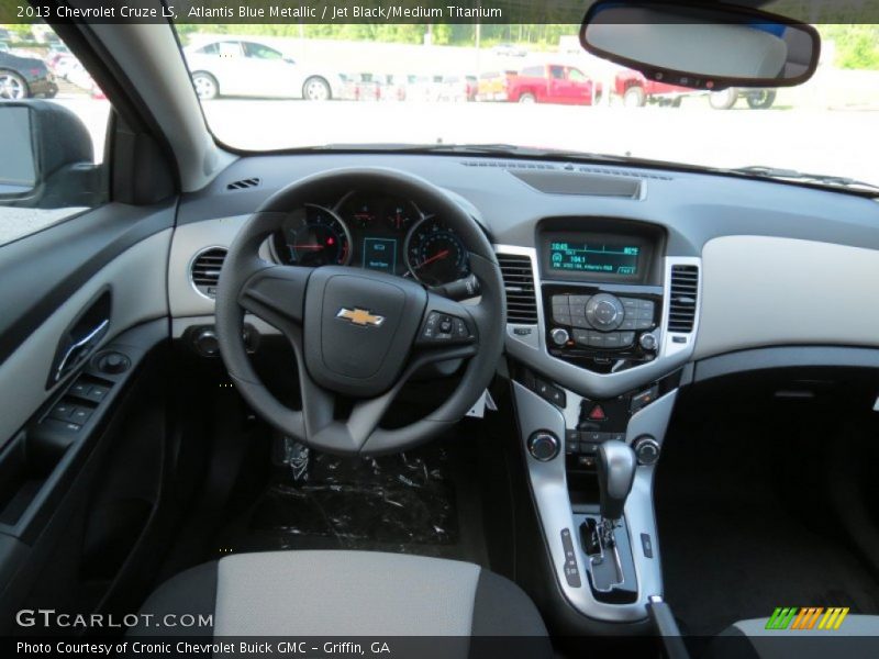 Atlantis Blue Metallic / Jet Black/Medium Titanium 2013 Chevrolet Cruze LS