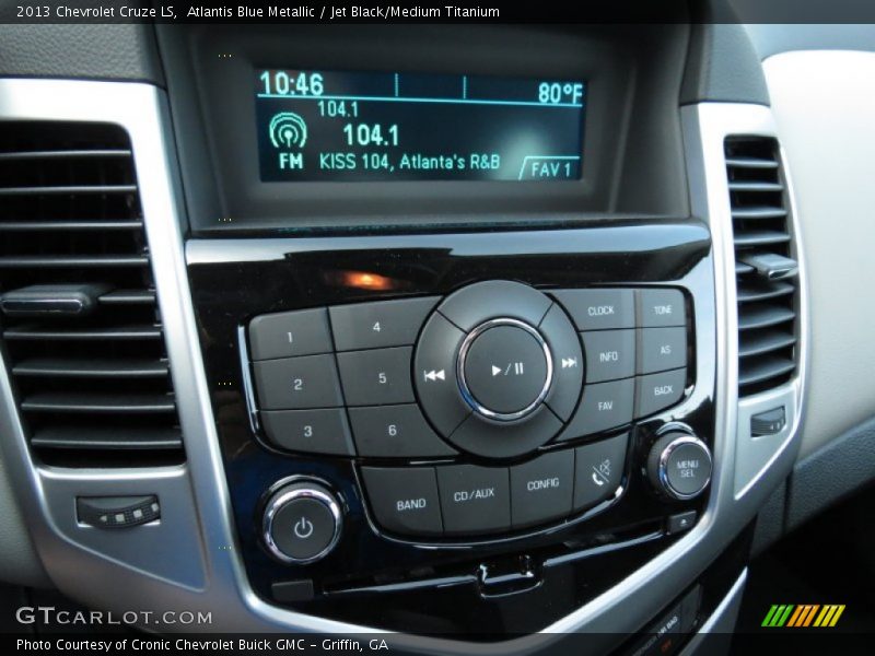 Atlantis Blue Metallic / Jet Black/Medium Titanium 2013 Chevrolet Cruze LS