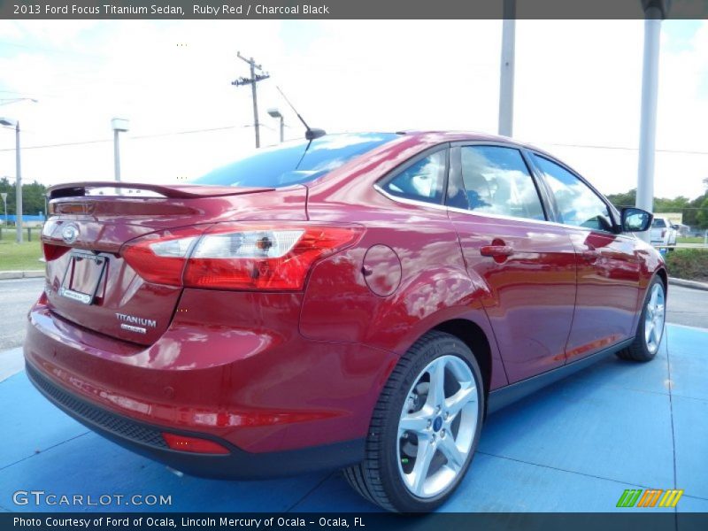 Ruby Red / Charcoal Black 2013 Ford Focus Titanium Sedan