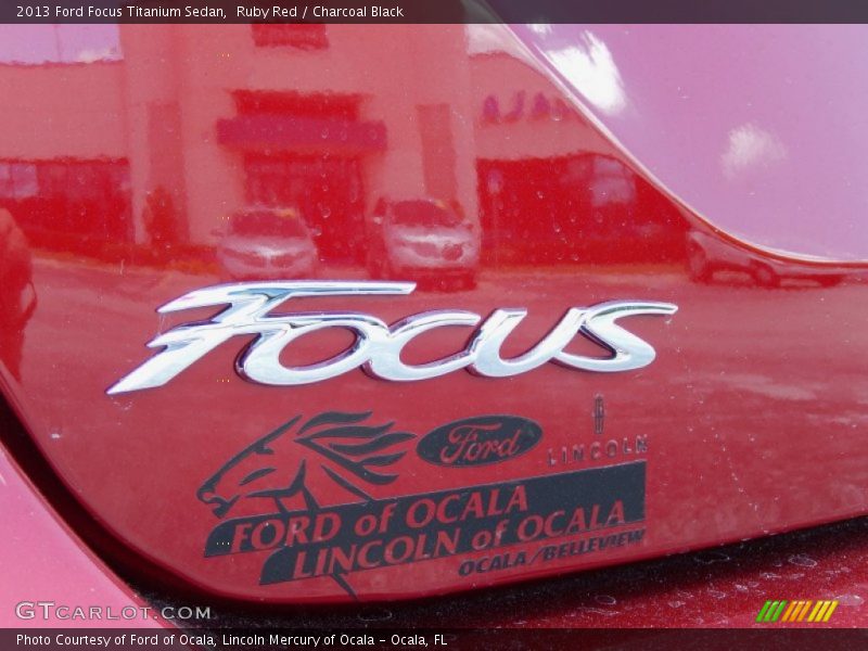 Ruby Red / Charcoal Black 2013 Ford Focus Titanium Sedan