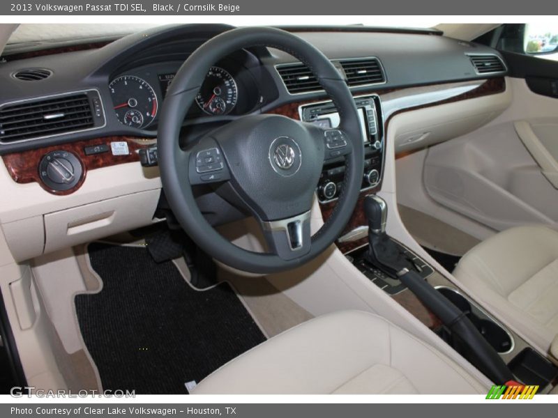 Black / Cornsilk Beige 2013 Volkswagen Passat TDI SEL