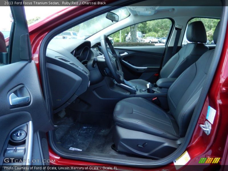 Ruby Red / Charcoal Black 2013 Ford Focus Titanium Sedan