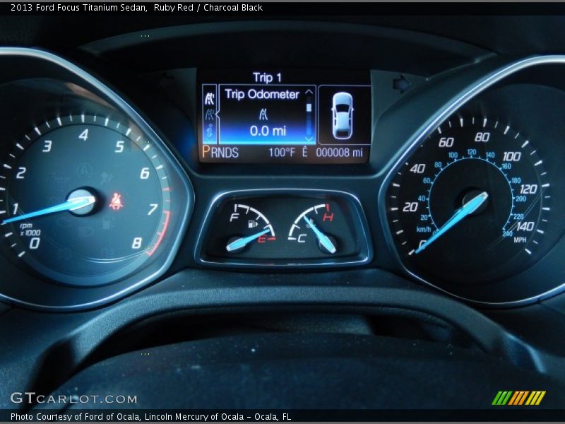 Ruby Red / Charcoal Black 2013 Ford Focus Titanium Sedan