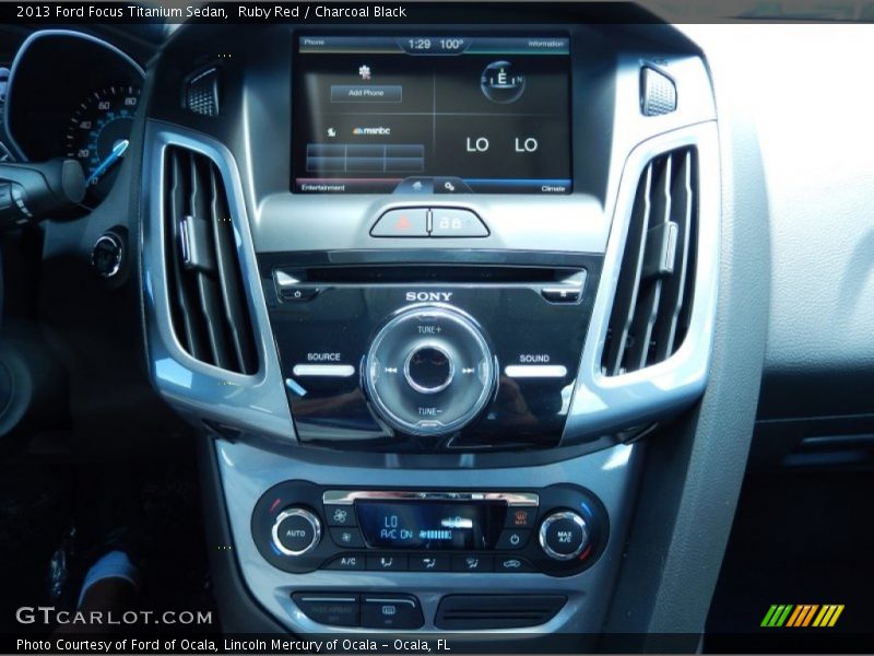 Ruby Red / Charcoal Black 2013 Ford Focus Titanium Sedan