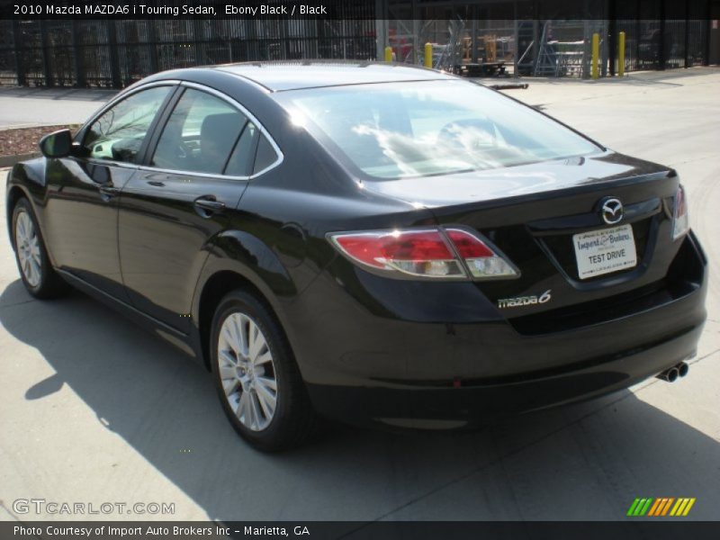 Ebony Black / Black 2010 Mazda MAZDA6 i Touring Sedan