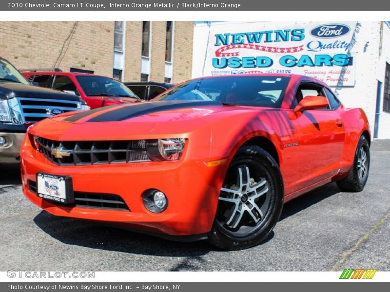 Inferno Orange Metallic / Black/Inferno Orange 2010 Chevrolet Camaro LT Coupe