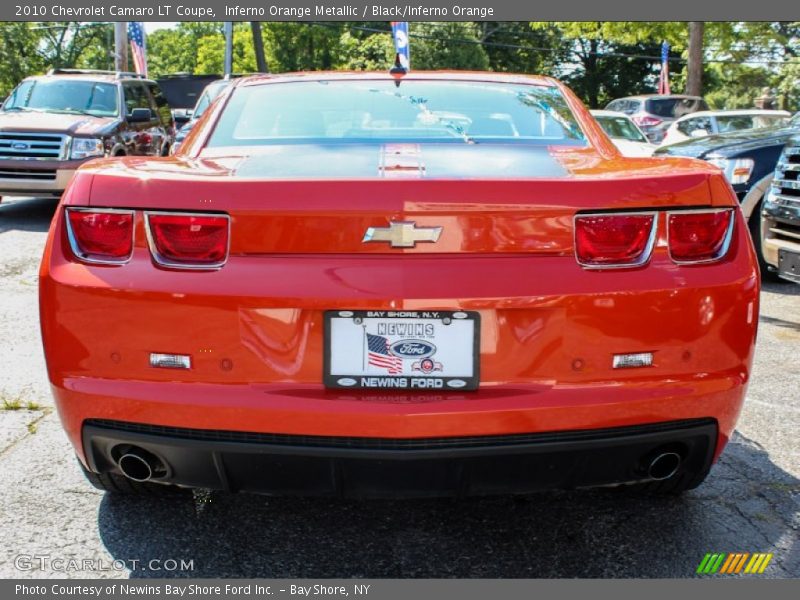 Inferno Orange Metallic / Black/Inferno Orange 2010 Chevrolet Camaro LT Coupe