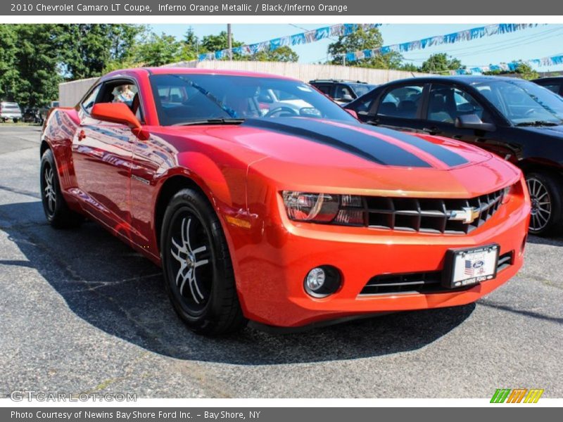 Inferno Orange Metallic / Black/Inferno Orange 2010 Chevrolet Camaro LT Coupe
