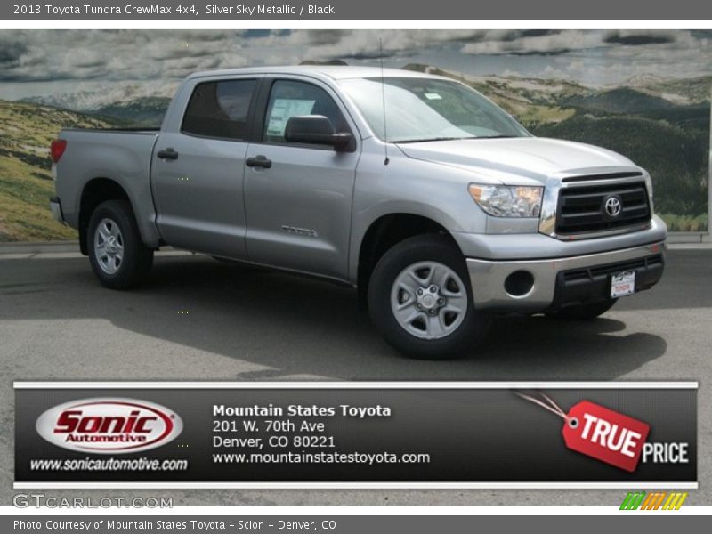 Silver Sky Metallic / Black 2013 Toyota Tundra CrewMax 4x4