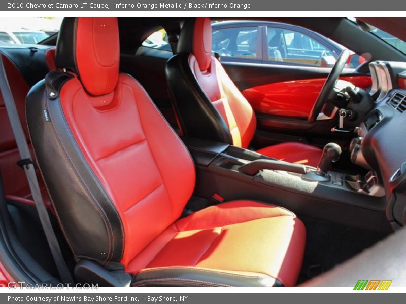 Inferno Orange Metallic / Black/Inferno Orange 2010 Chevrolet Camaro LT Coupe