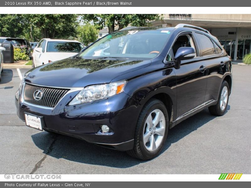 Black Sapphire Pearl / Black/Brown Walnut 2010 Lexus RX 350 AWD