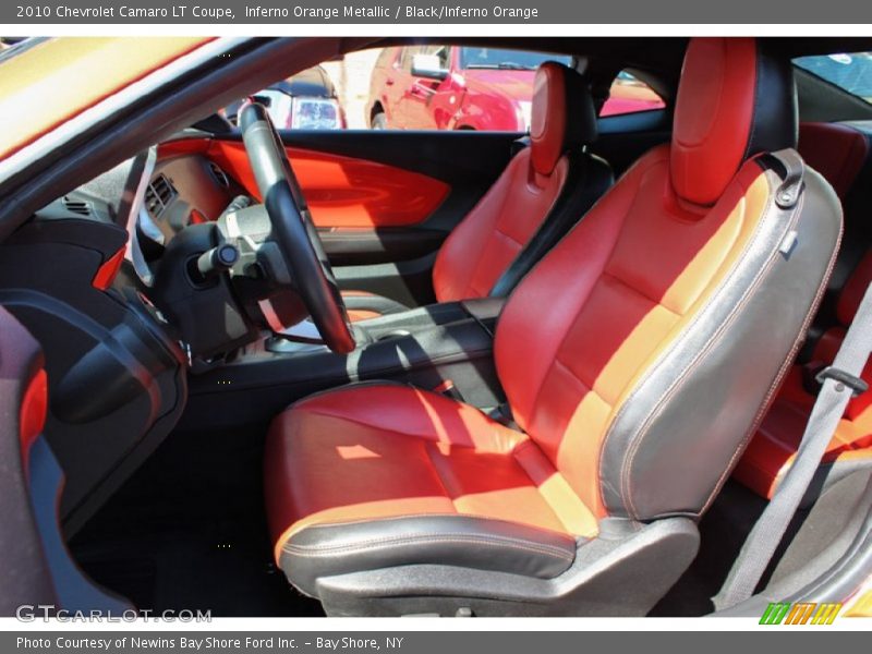 Inferno Orange Metallic / Black/Inferno Orange 2010 Chevrolet Camaro LT Coupe