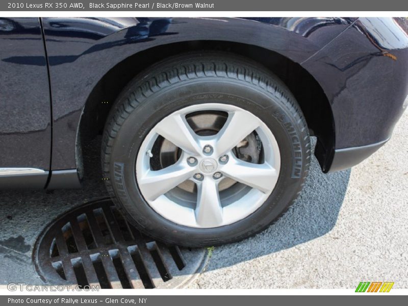Black Sapphire Pearl / Black/Brown Walnut 2010 Lexus RX 350 AWD