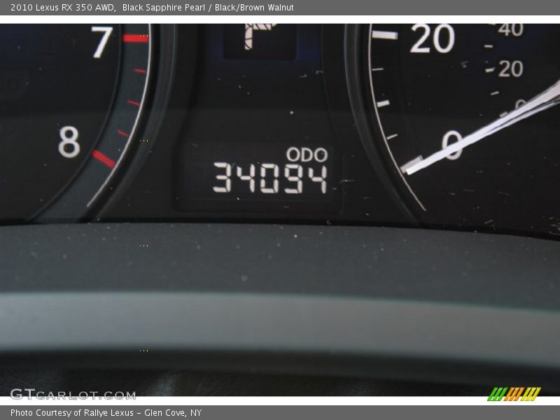 Black Sapphire Pearl / Black/Brown Walnut 2010 Lexus RX 350 AWD
