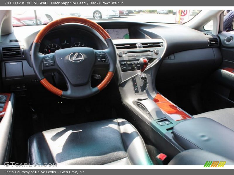 Black Sapphire Pearl / Black/Brown Walnut 2010 Lexus RX 350 AWD