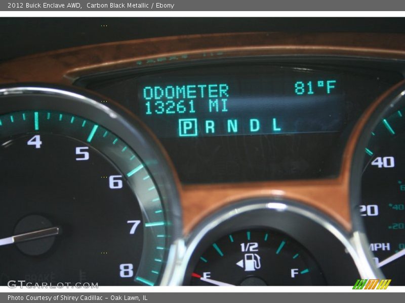 Carbon Black Metallic / Ebony 2012 Buick Enclave AWD