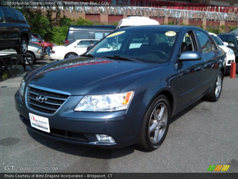 Medium Silver Blue / Gray 2009 Hyundai Sonata Limited V6