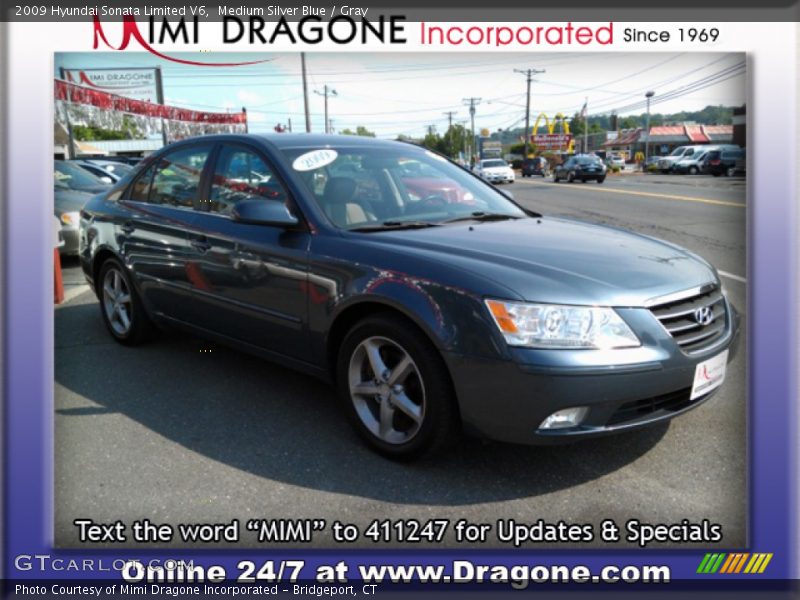 Medium Silver Blue / Gray 2009 Hyundai Sonata Limited V6